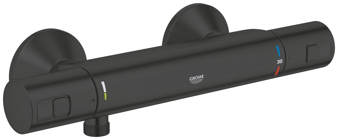 Сместель для душа GROHE Precision термостат, DN 15, черный матовый (345942430) - артикул K0000169998