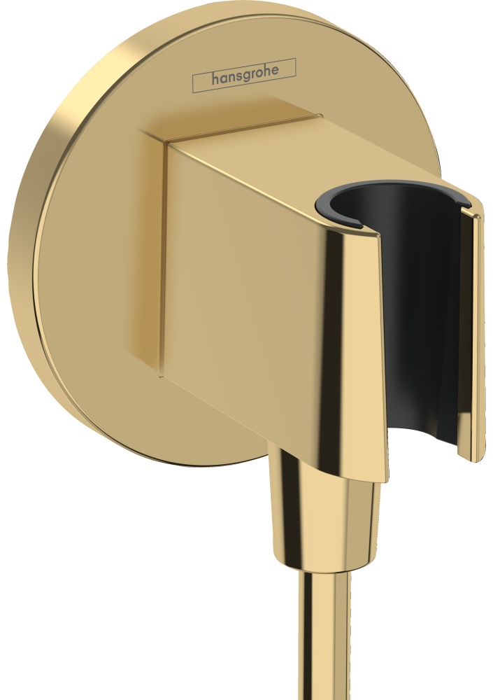 Подключение для душевого шланга с держателем, золото Hansgrohe Fixfit Porter S 26888990 - артикул K0000263068