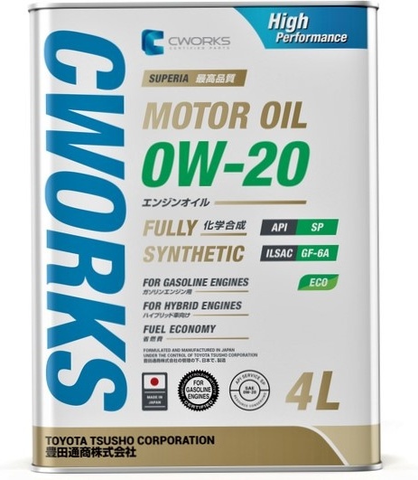 0W20 CWORKS SUPERIA GF-6A 4L синтет. моторное масло - артикул K0000090108