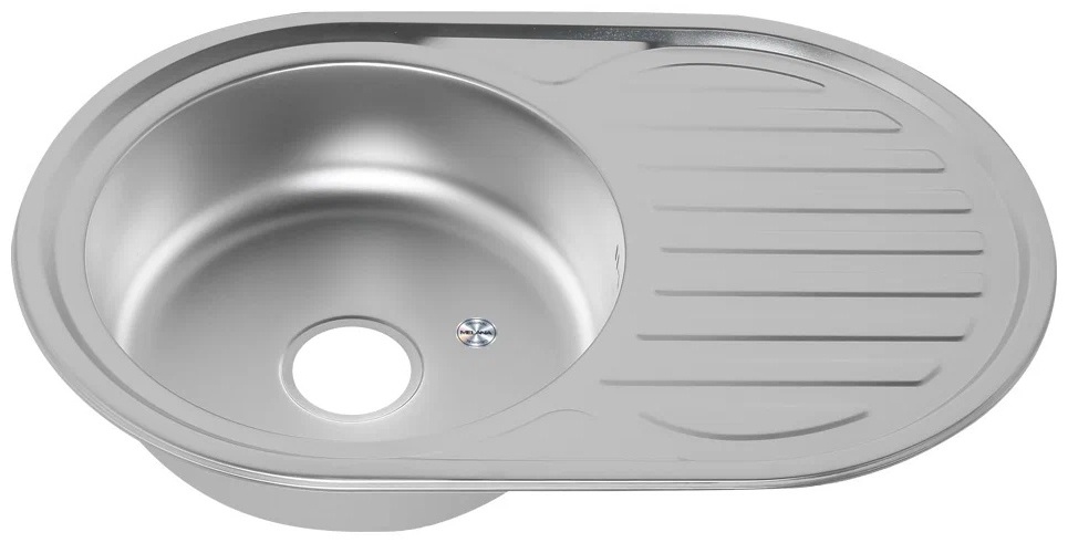 Мойка врезная 77х50-матовый левая 0,6мм / 160мм - артикул K0000081773