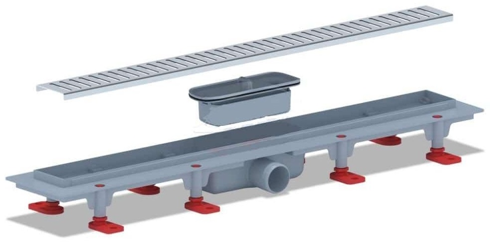 Трап TLQ1485G пласт.лин.сух.вып 40 реш.нерж.сталь.глянец.Бимс 850 - артикул K0000032599