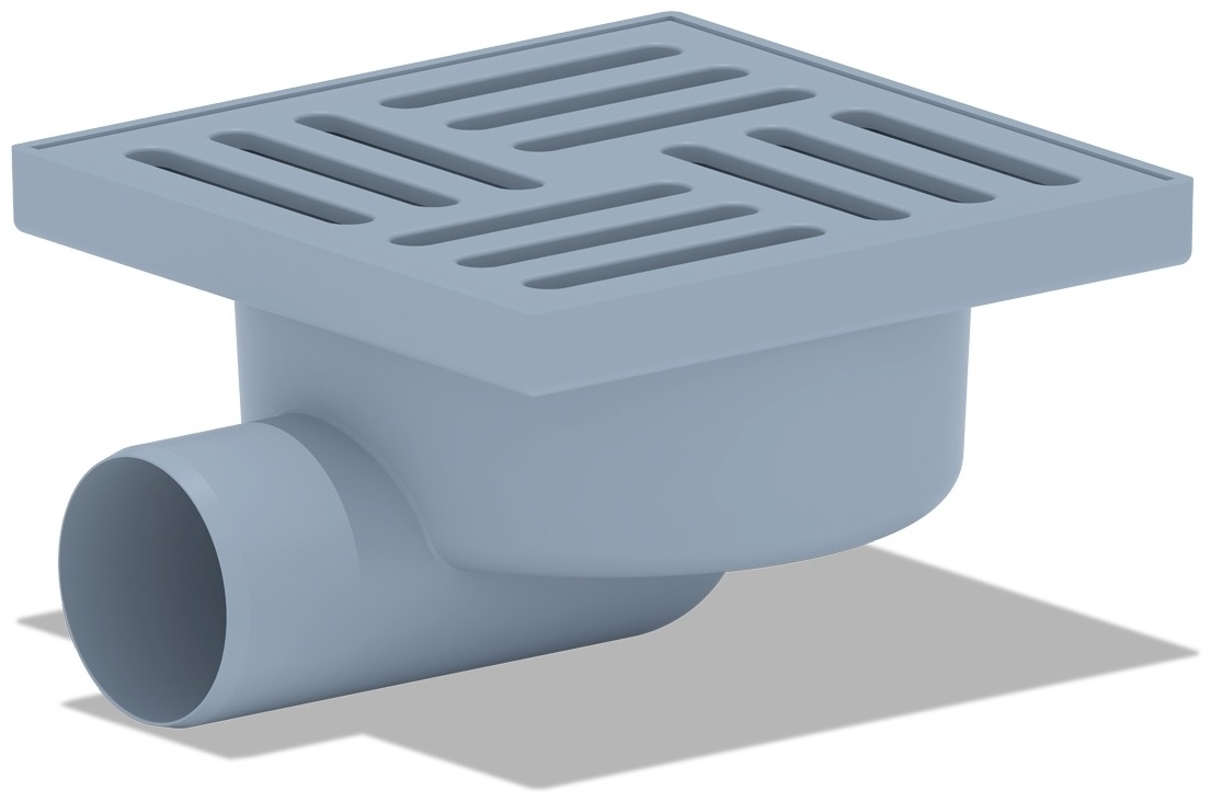 TA 5110 Трап горизонтальный выпуск 50 мм, с пласитк решеткой 15х15см (20 шт) - артикул K0000038933