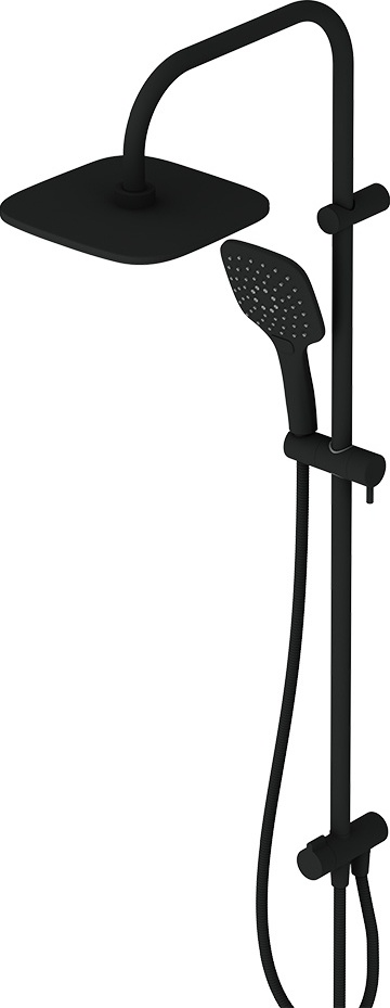 LM3788BL Душевой гарнитур Lemark Bronx без смесителя, c верхней душ. лейкой, черный - артикул K0000046144