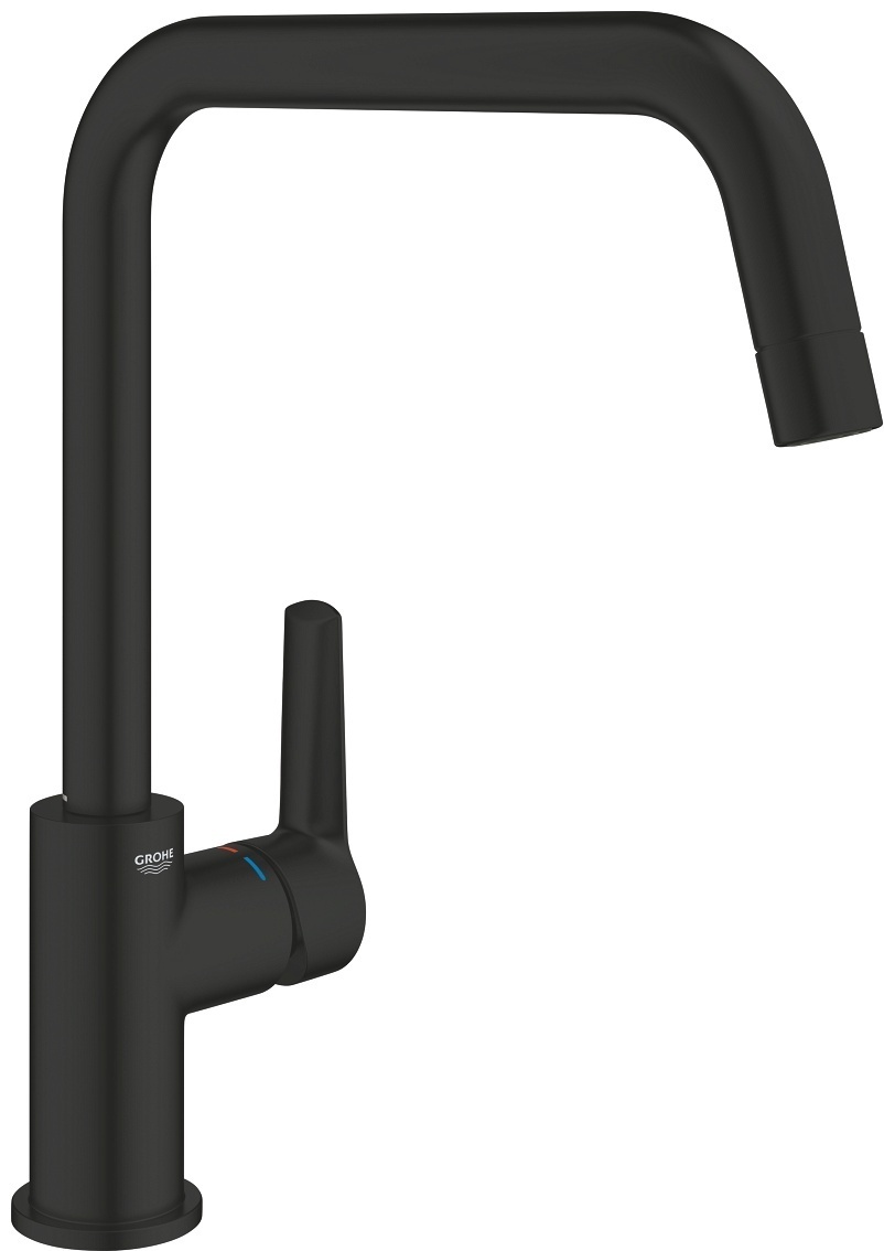 Сместель для мойки GROHE Start однорычажный, DN 15, черный матовый (304702430) - артикул K0000169982