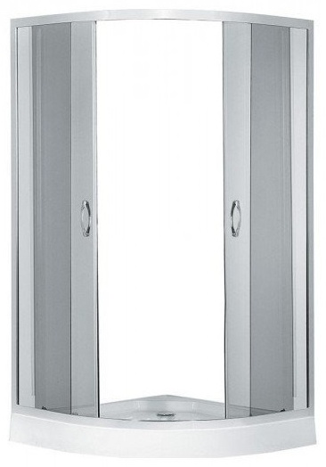 Душевое ограждение ER0510 - C4 стекло тонированное 100*100*195 (с поддоном) - артикул K0000014712