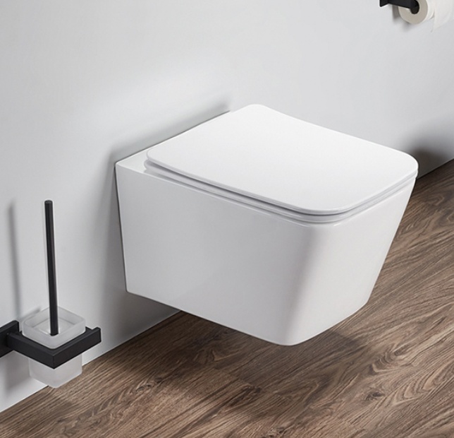 Унитаз подвесной COMFORTY 106 безободковый, сиденье дюропласт softclose тонкое, быстросъёмное - артикул K0000201976