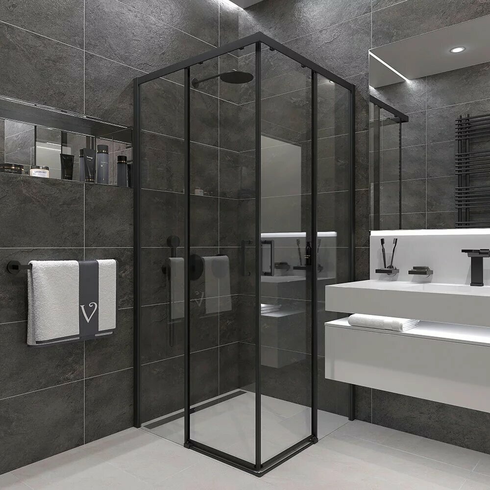 Душевой угол Veconi RV-47B Арт. RV47B-80-01-C4 Стекло прозрачное/6 мм - артикул K0000169267