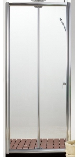 BD080.4120A Душевая дверь складная BRAVAT Drop 800X2000 в нишу с 1 сдв. дверью. 6 мм проф. алюм. - артикул K0000039078