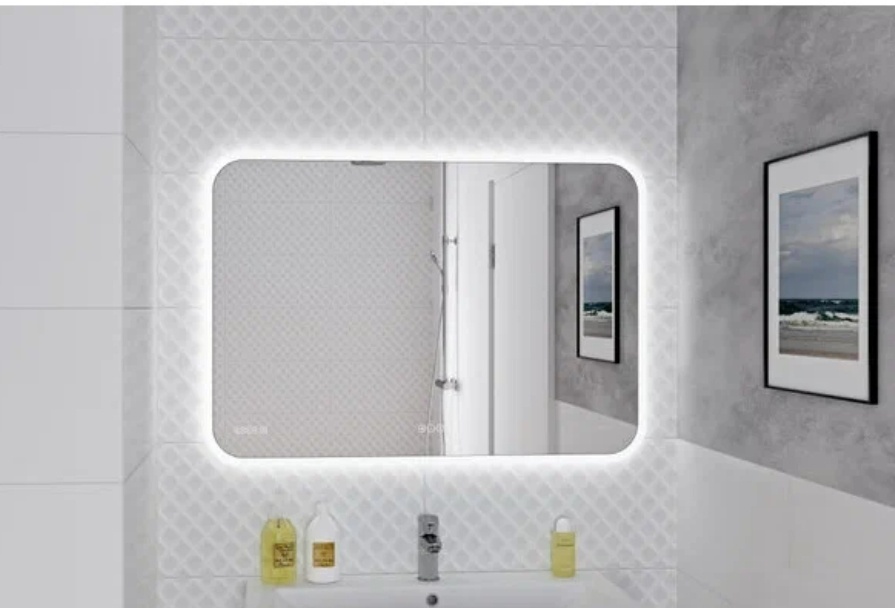 Зеркало: LED 050 pro 80*55,с подсветкой, антизапотевание, смена цвета холод.тепл KNLU-LED050*80-p-Os - артикул K0000095758