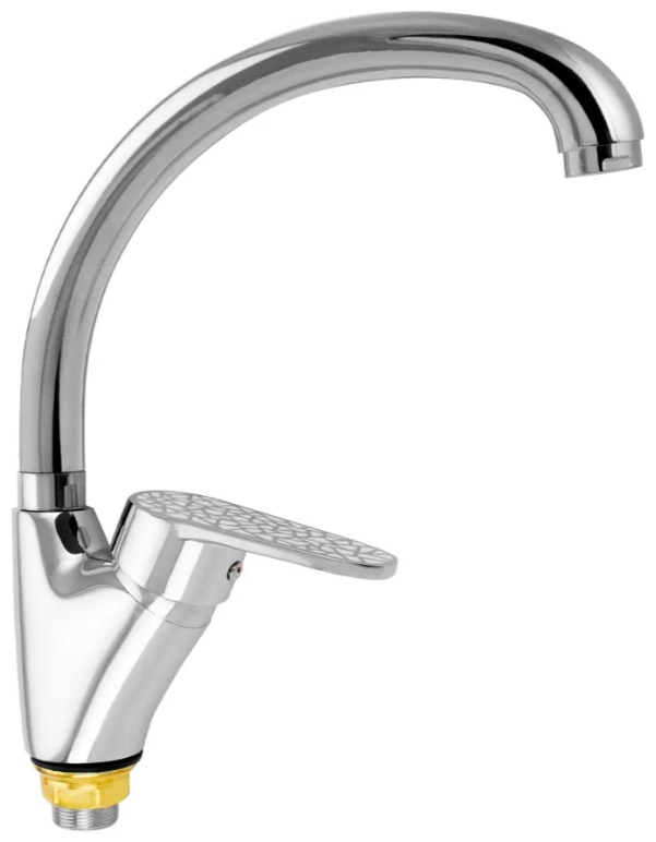 BRIMIX - Смеситель кухонный, шаровый, боковой, ручка с белой мозаикой, с гибким изливом БЕЛОГО 3274 - артикул K0000231305