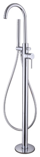 Смеситель ABBER Wasser Kreis AF8115N напольный для ванны, хром - артикул K0000230911