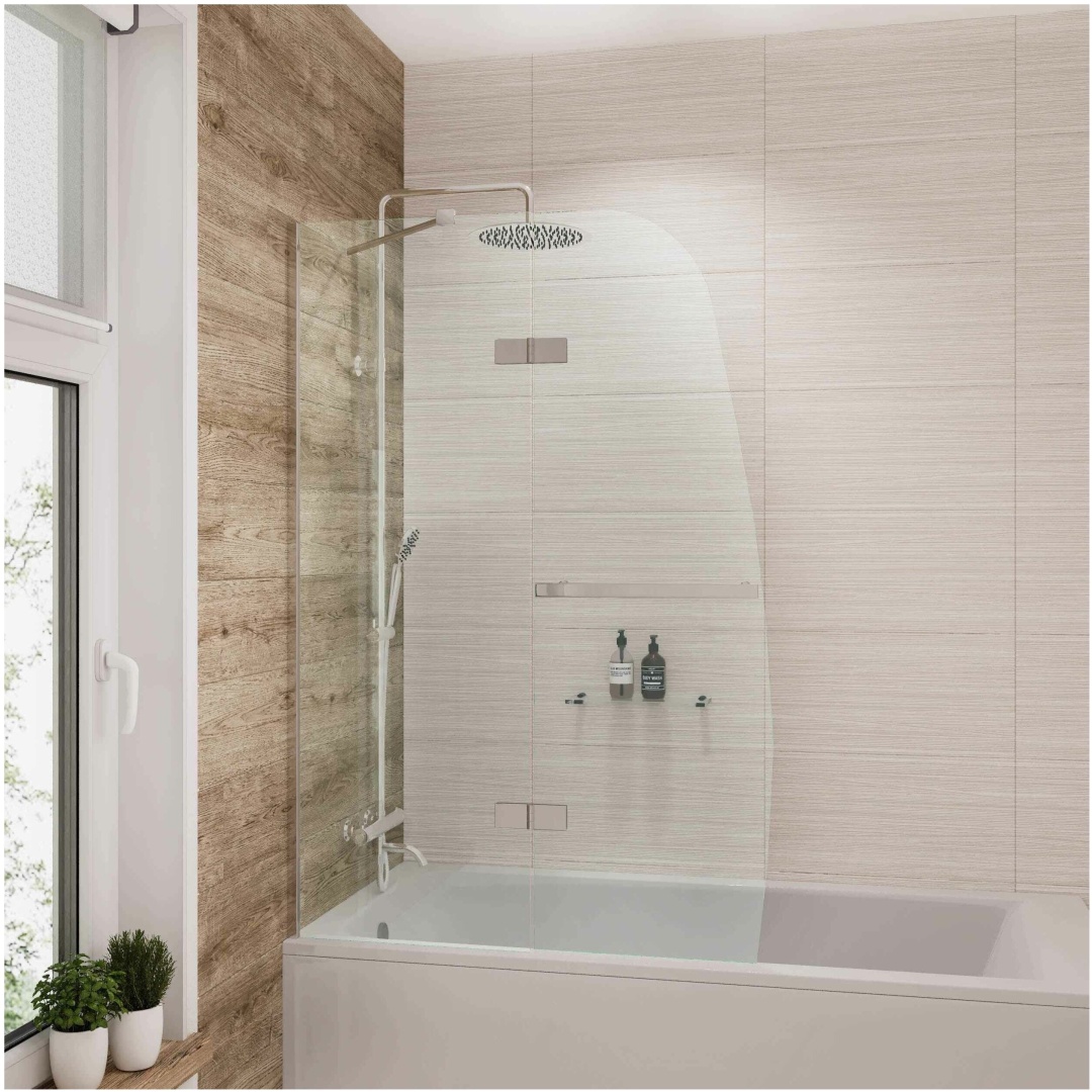 Шторка для ванны Grossman GR-102/2 (150*110) алюминиевый профиль, стекло ПРОЗРАЧНОЕ 6мм 1 место - артикул K0000106844