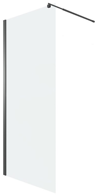 Душевая перегородка Niagara Eco NG-551-80BLACK (80х190) черный,стекло прозрачное,1 место - артикул K0000209076