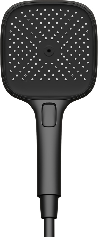 SC6002MB Душевая лейка SANCOS NOK SQUARE, кнопочное управление, 125x125 мм, 3 режима, черн мат - артикул K0000220554