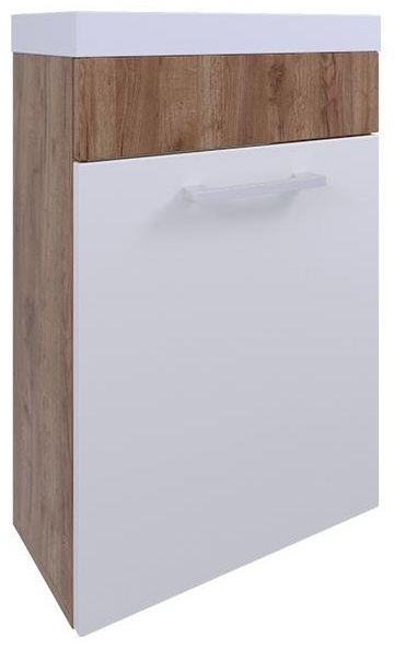 AVK2. Тумба напольная Амали 400 с раковиной Cersanit Como (1 Дверь,Дуб Крафт Золотой) - артикул K0000083973