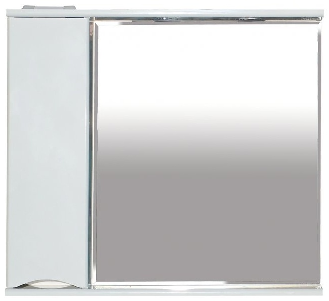 Элвис - 85 Зеркало-шкаф лев. (свет)  белая эмаль - артикул K0000042048