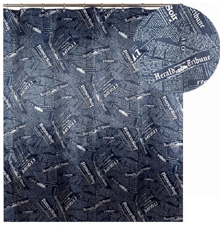 штора для ванной 020A-03 (газета) 1,8*1,7 - артикул K0000018335