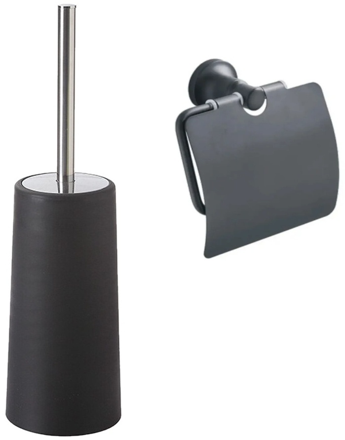 Набор Potato для туалета 2в1, мат.черн. (держатель туал.бум.+ ёрш) - артикул K0000109130