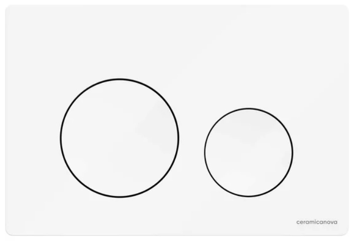 CN12-001W Кнопка смыва Balance, клавиши Circle, цвет белый глянцевый - артикул K0000219853