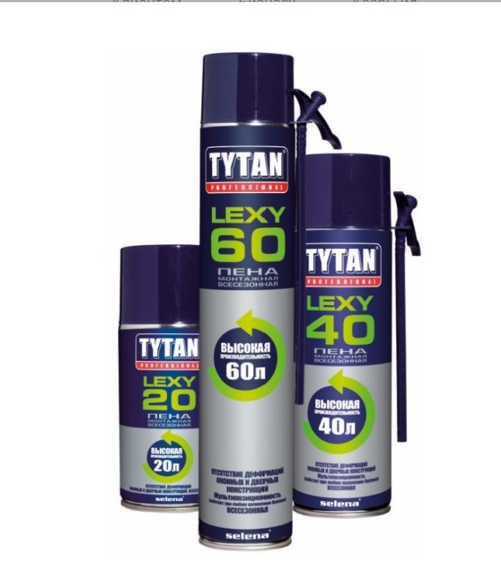 пена монтажная Tytan Lexy 60 трубочка (уп.12 шт) - артикул R0002395