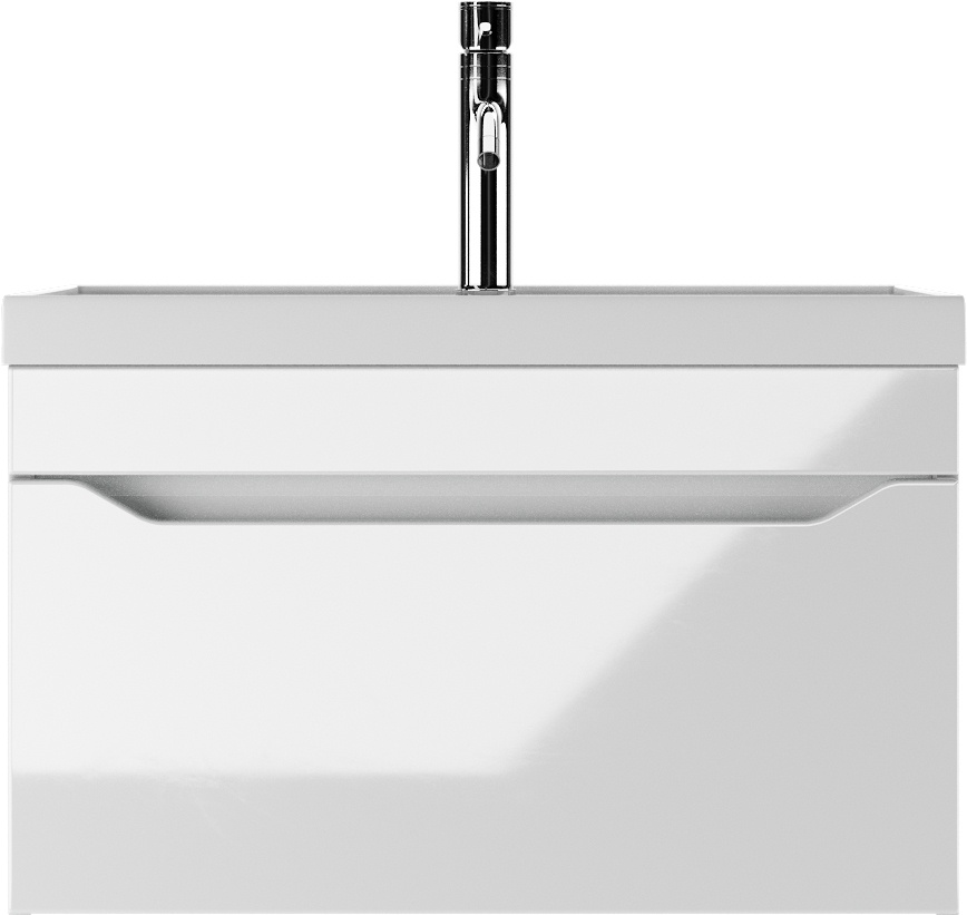 Комплект Тумба подвесная с умывальником "Bazis 70" Ева с одним ящиком В1 Адай  - артикул K0000189091