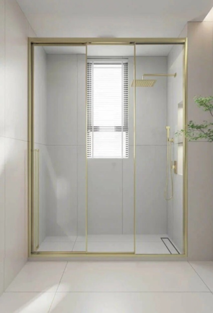 Душ. дверь Veconi Prato Aрт. PR3/R-150-01-G-C4 Сткл проз./8 мм (1480-1500/2000,зол. прав. 2коробки) - артикул K0000232879