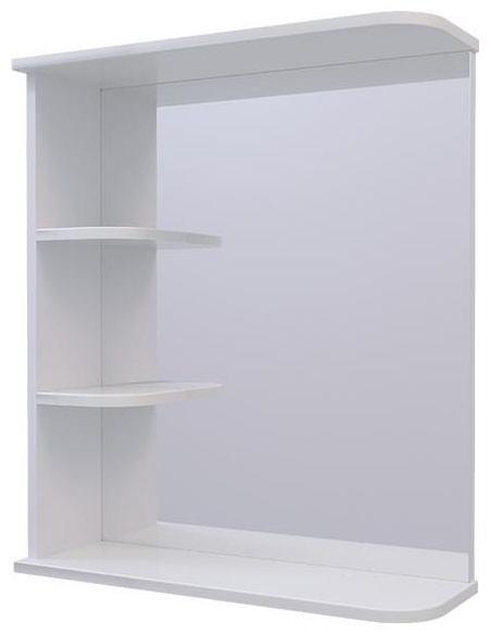 Шкаф навесной, зеркало 2 полки R 500 (AVK)(Белый снег, Молочный глянец) - артикул K0000086384