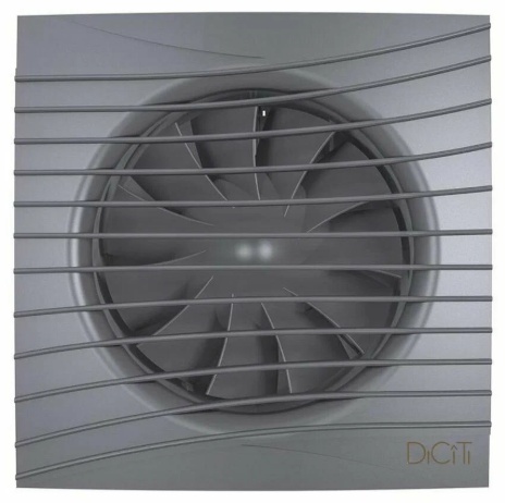 Вентилятор накладной SILENT 4С D100 обр.клапан Dark gray metal DICITI - артикул K0000183534