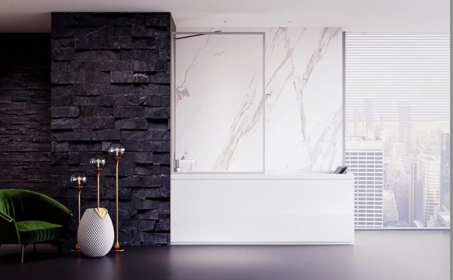 Душ. шторка Veconi PL-85 Арт. PL85-70-01-C8 Стекло прозрачное/5 мм - артикул K0000271210