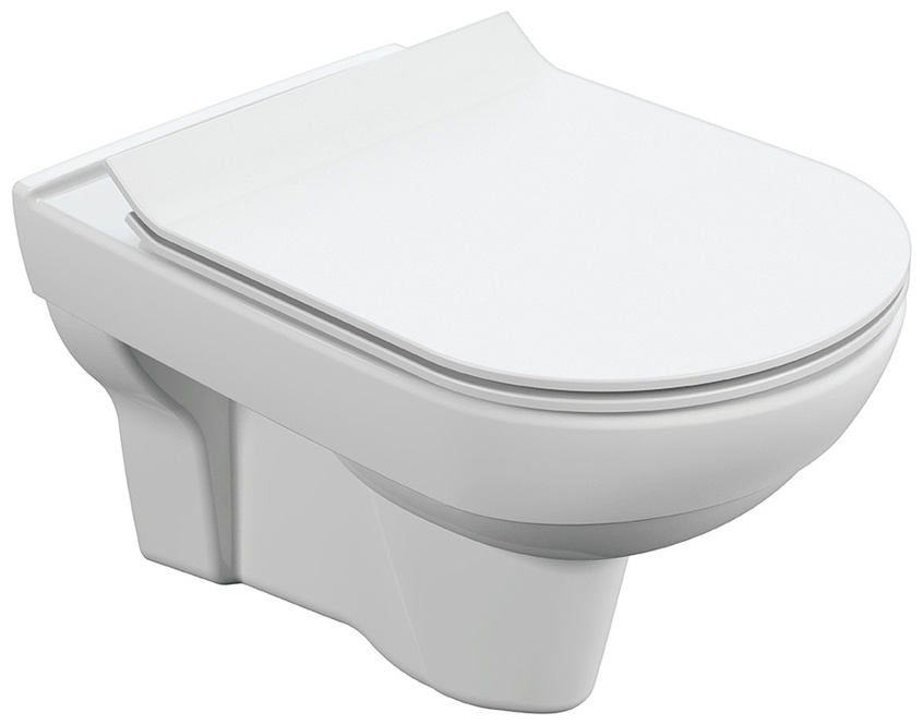 Унитаз подвесной CITY Clean On DPL EO slim с крышкой дюропласт микролифт - артикул K0000094910