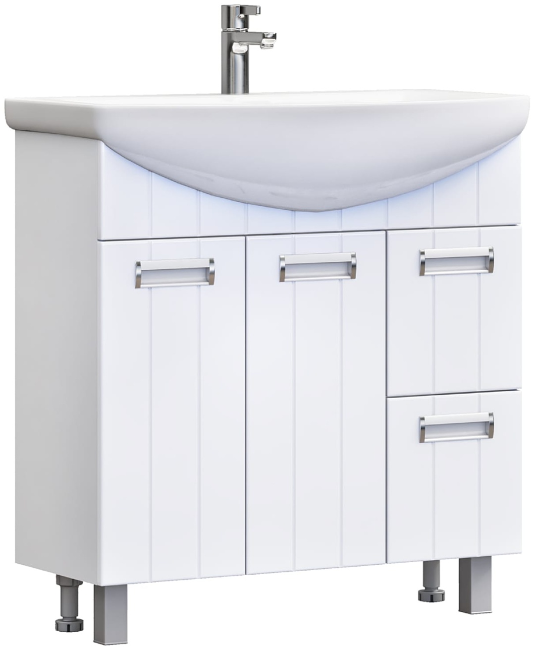 Комплект тумбы напол. Diana 800 белый 2 двери + 2 ящика с умыв. Балтика - артикул K0000232157