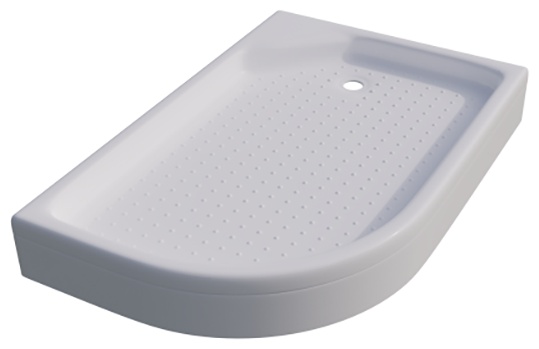 ПД17 Поддон 120х80 1/4 круга, низкий, правый в комплекте - артикул K0000098344