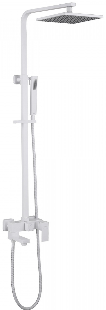 Душевая стойка ABBER Daheim AF8216WL с изливом, белая матовая - артикул K0000231109