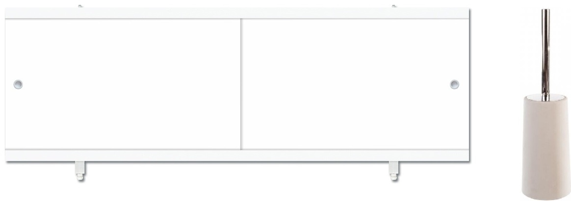 Комплект экран для ванн Кварт 1,5 белый  с ерш POTATO P221 белый  - артикул K0000080150