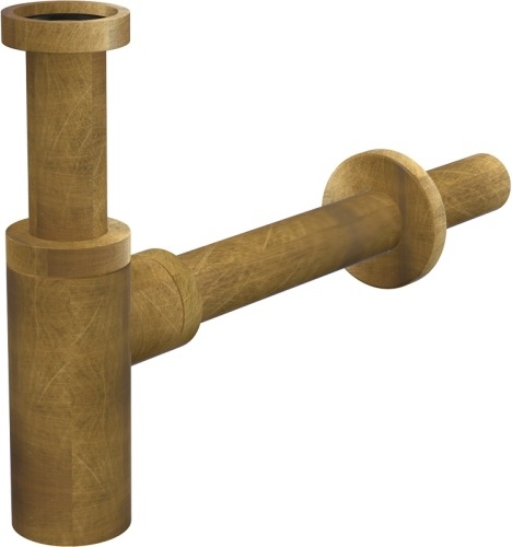 Сифон для умывальника DN32 DESIGN круглый, бронза-антик - артикул K0000038822