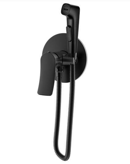 Встраиваемый смеситель с гигиеническим душем, Linea Black, CETUS, CSLB113553BS - артикул K0000234770