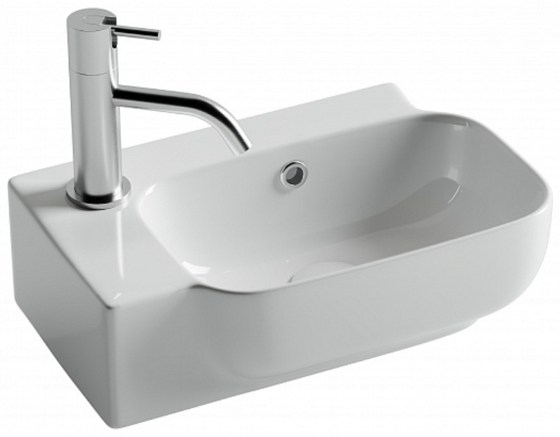 CN6074R Умывальник подвесной прямоугольный 403*249*140, с отверстием под смеситель  (чаша справа, от - артикул K0000220582