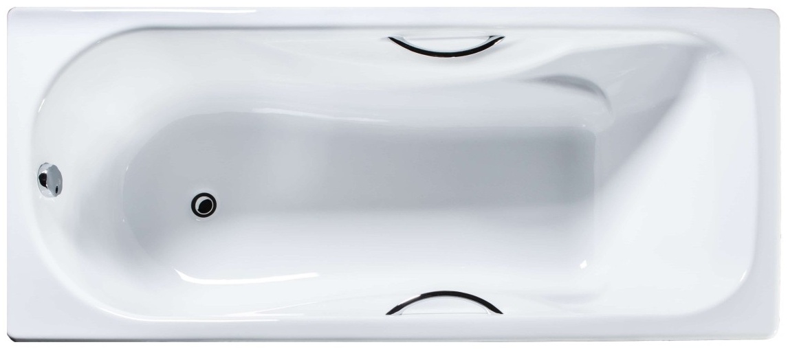 Ванна из чугунного литья эмаль. в комп. с установ. арматурой (комплект 4), 1800мм Сибирячка-У с ручк - артикул K0000047798