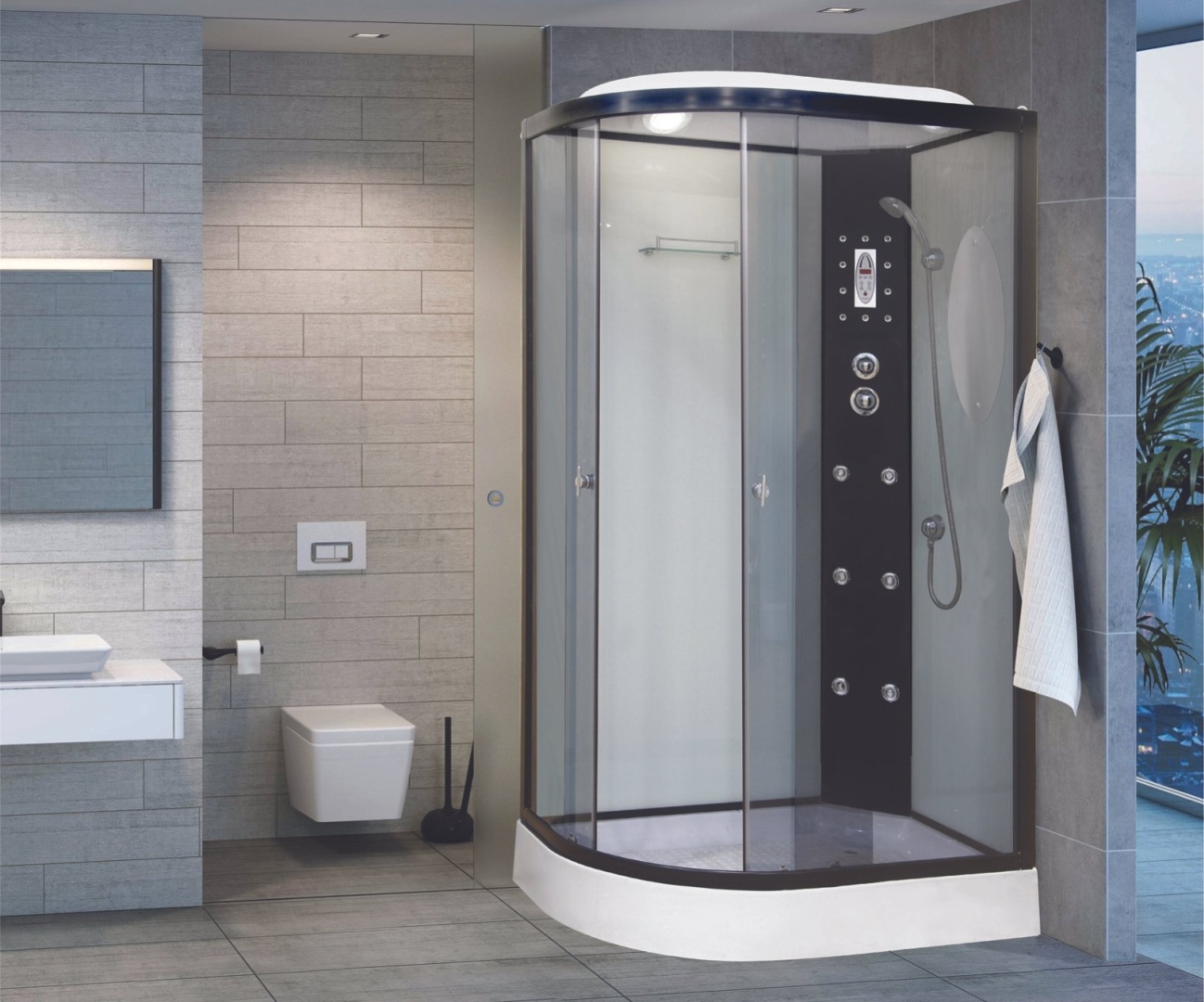 Душ.кабина Niagara NG-1903-01R (1200х800х2200) низкий поддон(16см) стекло ТОНИРОВАННОЕ 4 места - артикул K0000105853