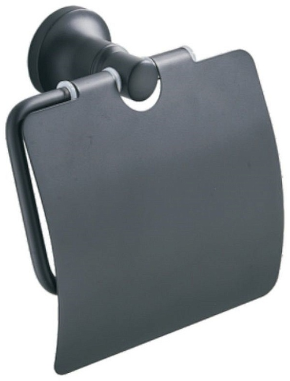 Держатель для туалетной бумаги Potato P1803BL с крышкой, Матово-чёрный уп.10 шт - артикул K0000105053