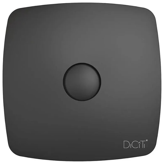 Вентилятор накладной RIO 4С D100 обр.клапан Matt black DICITI - артикул K0000183531