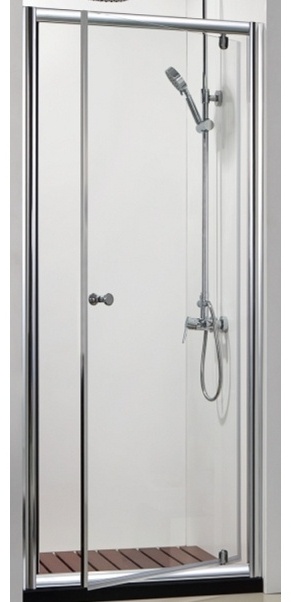 BD080.4110A Душевая дверь распашная BRAVAT Drop 800X2000 в нишу с 1 сдв. дверью. 6 мм проф. алюм. - артикул K0000039079