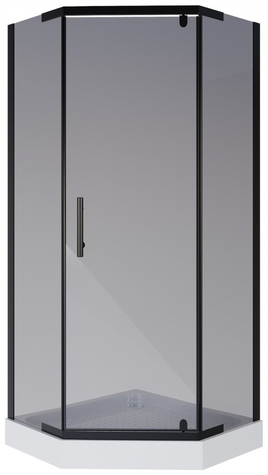 Душ. уголок Niagara NG-010-14DT (1000х1000х1950) низкий поддон(13см) стекло ТОНИРОВАННОЕ, 2 места (поддон, сифон) - артикул K0000105762