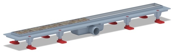 Трап TL1085 пластик.лин. вып 40под кладку плитки. Мол 850 - артикул K0000032586