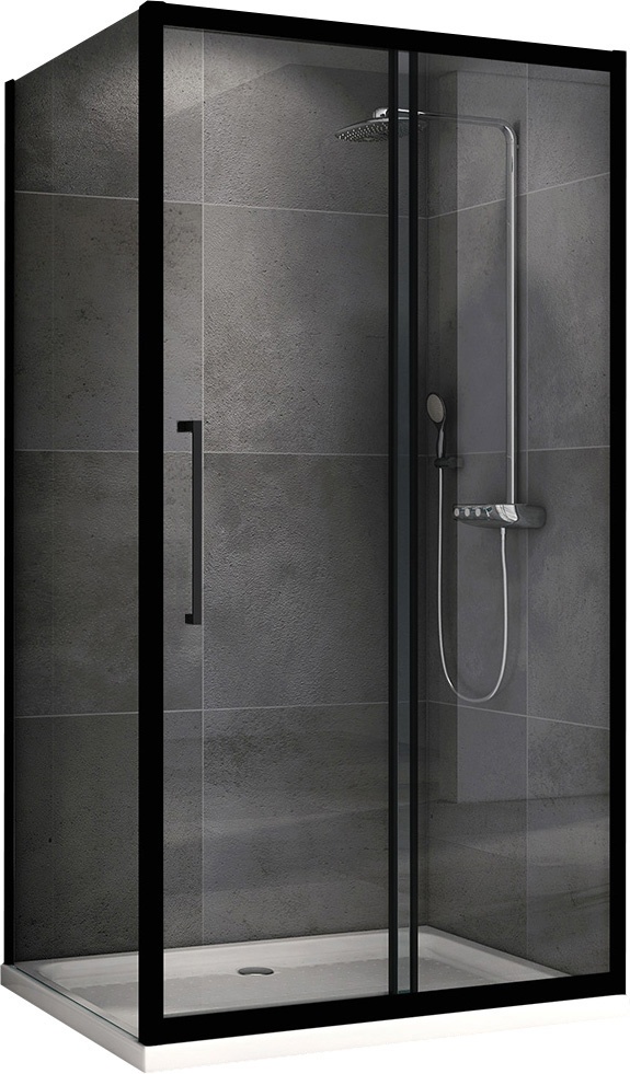 Душевой уголок ABBER Schwarzer Diamant AG30100BH-S100B 100*100*195 чёррный (6мм) - артикул K0000084859