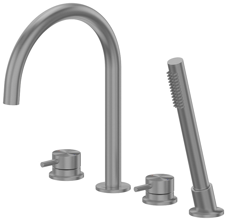 Смеситель ABBER Wasser Kreis 316 AF8113BGG на борт ванны, оружейная сталь брашированная - артикул K0000231047