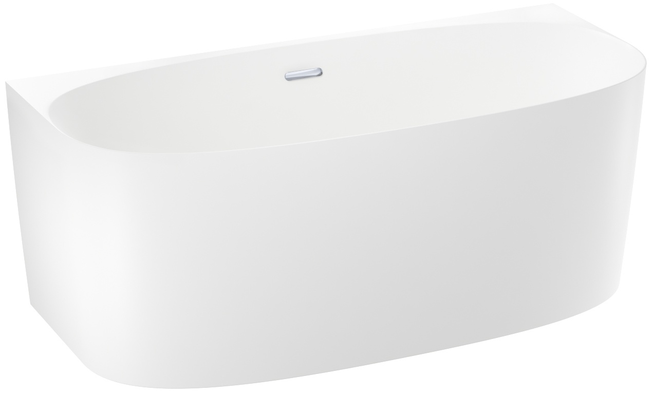 235801001, Акционный набор 2 в 1 Wellsee Belle Spa 2.0 акриловая ванна пристенная 160x75 с сифоном (состоит из 235801000, 231921000), цвет сифона хром - артикул K0000161703