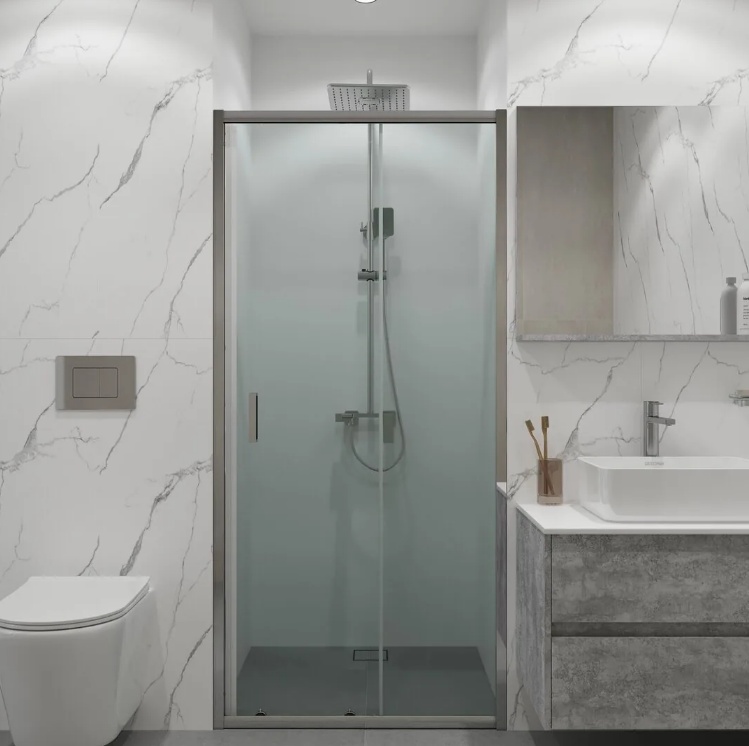 Дверь в нишу Niagara Eco NG-631-9A (90х190) хром,стекло прозрачное,1 место - артикул K0000215508