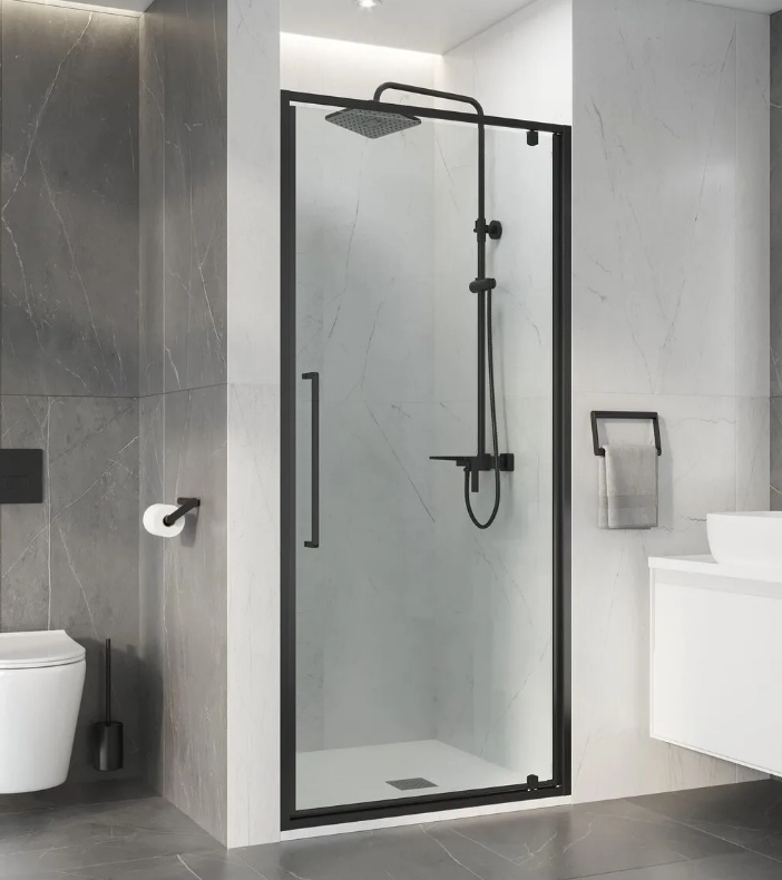 Дверь в нишу Niagara Nova NG-35-8AGR (80х195) распашная,графит,стекло прозрачное,1 место - артикул K0000215523