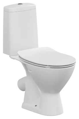 Унитаз-компакт FLAVIS 031, косой выпуск, сиденье дюр. с микр. тонкое, 2-реж. арматура 3/6 - артикул K0000095822